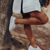 image:imageAllbirds Womens Tree Skipper Casual SneakersJet Black White Sole