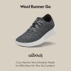 image:imageAllbirds Womens Wool Runner Go Breathable Merino Wool SneakersDark Grey Light Grey Sole