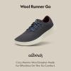 image:imageAllbirds Womens Wool Runner Go Breathable Merino Wool SneakersDark GreyThunder Red Arid Beige