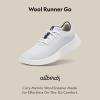 image:imageAllbirds Womens Wool Runner Go Breathable Merino Wool SneakersLight Grey  True Navy Blizzard Sole