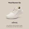 image:imageAllbirds Womens Wool Runner Go Breathable Merino Wool SneakersNatural White Natural White Sole
