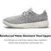 image:imageAllbirds Womens Wool Runner Mizzle WaterRepellent Breathable Casual Walking Sneakers Made with EcoFriendly Merino WoolLight Grey Natural White Sole