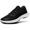 image:imageAllbirds Womens Golf Dasher Lightweight Golf Sneaker ShoesNatural Black  Dark Grey Blizzard Sole