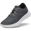 image:imageAllbirds Womens Wool Runner Go Breathable Merino Wool SneakersDark Grey Light Grey Sole