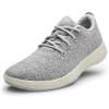 image:imageAllbirds Womens Wool Runner Mizzle WaterRepellent Breathable Casual Walking Sneakers Made with EcoFriendly Merino WoolLight Grey Natural White Sole