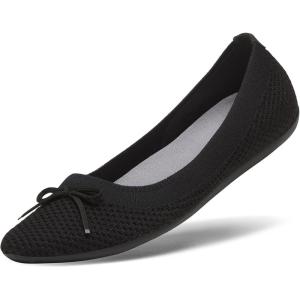 image:imageAllbirds Womens Tree Breezer Knit Ballet Flats SlipOn Everyday Round Toe Shoes Machine Washable Made with Natural MaterialsNatural Black  Bow
