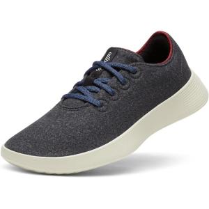 image:imageAllbirds Womens Wool Runner Go Breathable Merino Wool SneakersDark GreyThunder Red Arid Beige