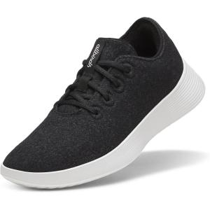 image:imageAllbirds Womens Wool Runner Go Breathable Merino Wool SneakersNatural Black Blizzard Sole
