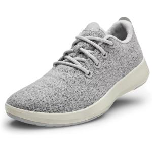 image:imageAllbirds Womens Wool Runner Mizzle WaterRepellent Breathable Casual Walking Sneakers Made with EcoFriendly Merino WoolLight Grey Natural White Sole