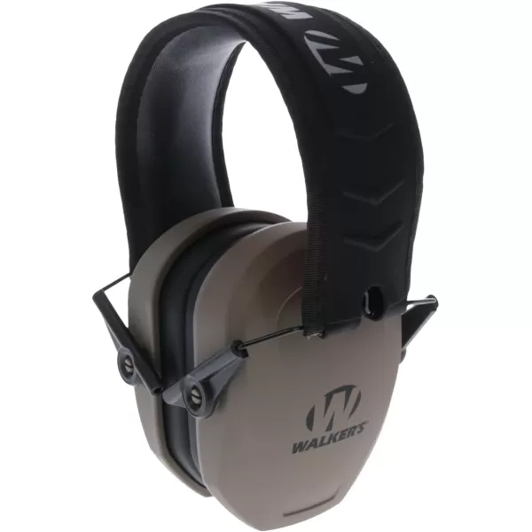 Walker's Razor Slim Passive Earmuffs Ultra Low Profile 27dB NRR Light Weight