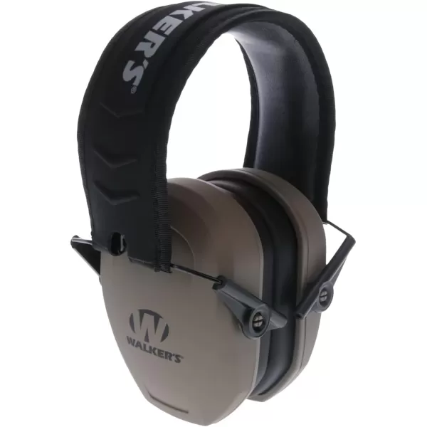 Walker's Razor Slim Passive Earmuffs Ultra Low Profile 27dB NRR Light Weight