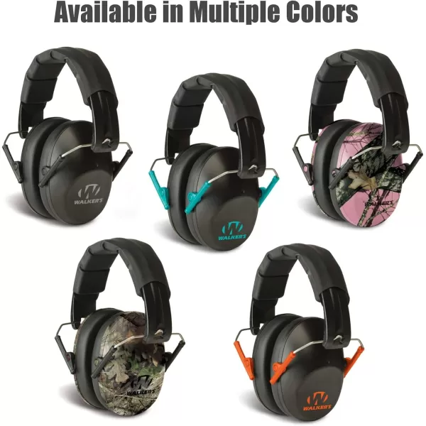 Walker's Unisex Adult's Lightweight Foldable Hearing Protection 22 dB Noise Reduction Pro Low-Profile Earmuffs