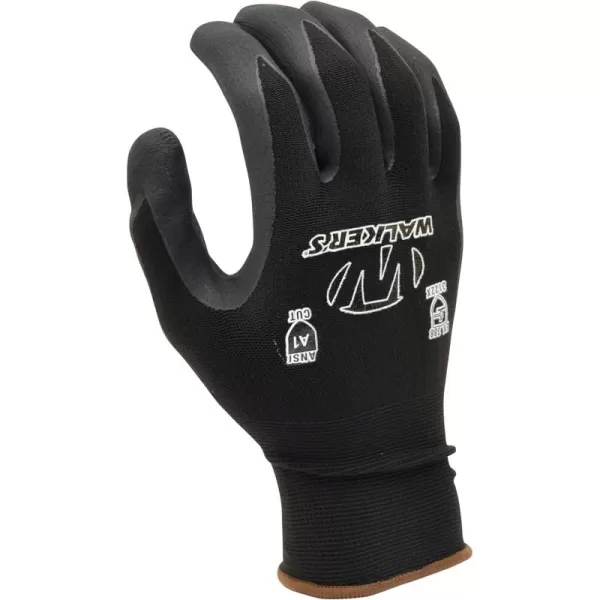 Walker's Nylon Gloves W/Foam Nitrile Palm Coating - Medium