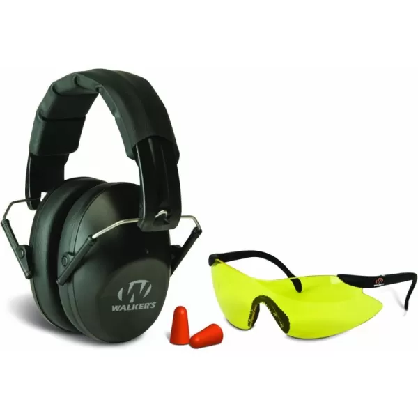 Walker's Unisex Adult's Lightweight Foldable Hearing Protection 22 dB Noise Reduction Pro Low-Profile Earmuffs