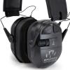 imageWALKERS Ultimate Power Muff Quads  Hearing Protection Noise Reduction 26dB NRR Hunting Gun Range Shooting Electronic Earmuffs with AFT 2 AAA Batteries Included