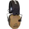 imageWalkers Razor Slim Ultra Low Profile Compact Design Adjustable Range Shooting Hunting Hearing Protection Electronic EarmuffsBattle Brown