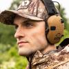 imageWalkers Razor Slim Ultra Low Profile Compact Design Adjustable Range Shooting Hunting Hearing Protection Electronic EarmuffsBattle Brown