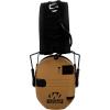 imageWalkers Razor Slim Ultra Low Profile Compact Design Adjustable Range Shooting Hunting Hearing Protection Electronic EarmuffsBattle Brown