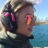 imageWalkers Razor Slim Ultra Low Profile Compact Design Adjustable Range Shooting Hunting Hearing Protection Electronic EarmuffsBlack WPink