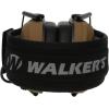 imageWalkers Razor Slim Ultra Low Profile Compact Design Adjustable Range Shooting Hunting Hearing Protection Electronic EarmuffsPatriot  Battle Brown