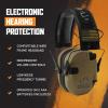 imageWalkers Razor Slim Ultra Low Profile Compact Design Adjustable Range Shooting Hunting Hearing Protection Electronic EarmuffsPatriot  Fde