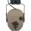 imageWalkers Razor Slim Ultra Low Profile Compact Design Adjustable Range Shooting Hunting Hearing Protection Electronic EarmuffsT24 Fde Punisher