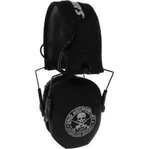 imageWalkers Razor Slim Ultra Low Profile Compact Design Adjustable Range Shooting Hunting Hearing Protection Electronic Earmuffs2nd Amendment