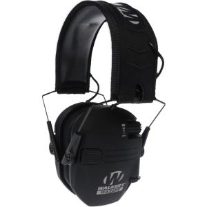 imageWalkers Razor Slim Ultra Low Profile Compact Design Adjustable Range Shooting Hunting Hearing Protection Electronic EarmuffsBlack