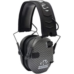 imageWalkers Razor Slim Ultra Low Profile Compact Design Adjustable Range Shooting Hunting Hearing Protection Electronic EarmuffsCarbon