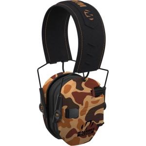 imageWalkers Razor Slim Ultra Low Profile Compact Design Adjustable Range Shooting Hunting Hearing Protection Electronic EarmuffsDuck Camo