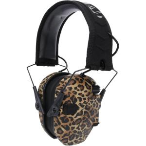imageWalkers Razor Slim Ultra Low Profile Compact Design Adjustable Range Shooting Hunting Hearing Protection Electronic EarmuffsLeopard