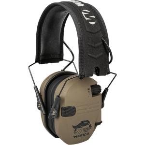 imageWalkers Razor Slim Ultra Low Profile Compact Design Adjustable Range Shooting Hunting Hearing Protection Electronic EarmuffsT24 Fde America