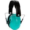 imageWalkers Youth ampamp Womens Shooting Low Profile Folding Padded Headband Adjustable Hearing Protection EarmuffsTeal Combo Kit