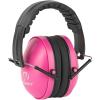 imageWalkers Youth ampamp Womens Shooting Low Profile Folding Padded Headband Adjustable Hearing Protection EarmuffsPink