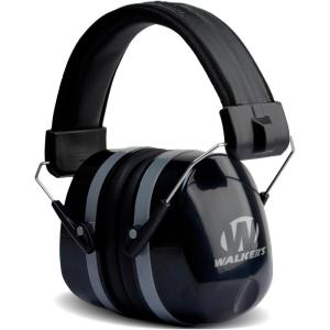 imageWALKERS Premium Passive Folding Lightweight 32dB NRR NoiseBlocking Hunting Gun Range Shooting Hearing Protection Muff w Padded Headband ampamp PVC Earpads