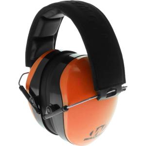 imageWalkers Dual Colored Passive Muff  Compact Folding Lightweight 26dB NRR Hunting Gun Range Shooting Hearing Protection MuffBlaze Orange