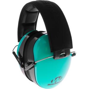 imageWalkers Dual Colored Passive Muff  Compact Folding Lightweight 26dB NRR Hunting Gun Range Shooting Hearing Protection MuffLight Teal