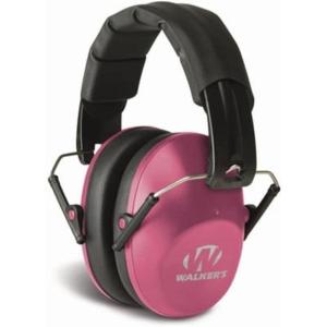 imageWalkers Unisex Adults Lightweight Foldable Hearing Protection 22 dB Noise Reduction Pro LowProfile EarmuffsPink