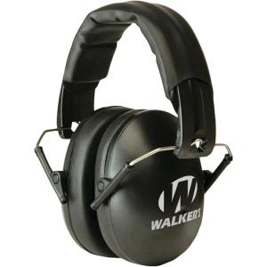 imageWalkers Youth ampamp Womens Shooting Low Profile Folding Padded Headband Adjustable Hearing Protection EarmuffsBlack
