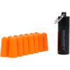 imageWalkers 33dB NoiseCanceling Hearing Safety Protection Range Shooting Hunting Work Soft Comfortable Adaptable Foam Earplugs 7 Pairs ampamp Aluminum Carry CanisterOrange