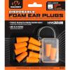 imageWalkers 32dB NRR NoiseCanceling ANSI S319 Passive Hearing Protection Range Shooting Hunting Work Soft Comfortable Adaptable Foam Earplugs  5 Pairs OrangeOrange