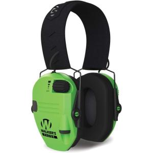 imageWALKERS Razor Slim Electronic MuffLowProfile 23dB NRR Comfort Headband HD Speakers Hearing Protection Job Site Shooting Safety Earmuff w 2 AAA Batteries