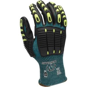 imageWalkers Mens A4 Impact ampamp Cut Resistant Durable Flexible HPPE Shell Protective Utility Gloves with Foam Palm ampamp TPR BumpersMulti