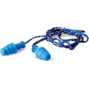 imageWalkers 27dB NRR Passive Hearing Protection Range Shooting Hunting Work Soft Comfortable Contour Rubber Earplugs w 23quot Nylon Braided Cord ampamp Plastic Storage Case