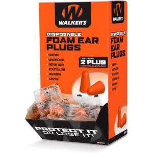imageWalkers Foam Ear Plugs 200 Pair Box Counter Display 32dB NRR Sound Suppressing Soft PU Foam Hearing Protection Range Shooting Hunting Loud Environments Adaptable Earplugs