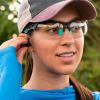 imageWalkers Unisex Teal Impact Resistant Sport Glasses  Durable NonSlip Rubberized Frame UV Protection Shooting Outdoor Sports Glasses w Clear Lenses