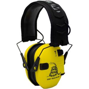 imageWalkers Razor Slim Ultra Low Profile Compact Design Adjustable Range Shooting Hunting Hearing Protection Electronic EarmuffsYellow