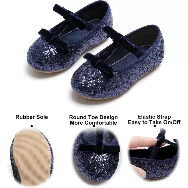 Felix &amp; Flora Girls Toddler Little Ballet Shoes - Flower Girls Mary Jane Flats Dress Shoes Party Wedding