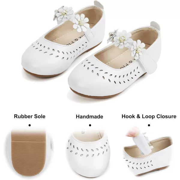Felix &amp; Flora Girls Toddler Little Ballet Shoes - Flower Girls Mary Jane Flats Dress Shoes Party Wedding