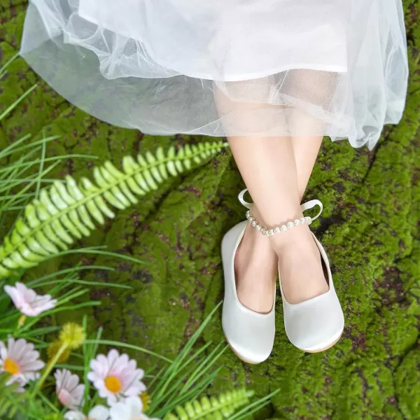 Felix &amp; Flora Girls Toddler Little Ballet Shoes - Flower Girls Mary Jane Flats Dress Shoes Party Wedding